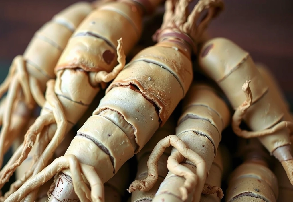 Close-up of Ginseng roots